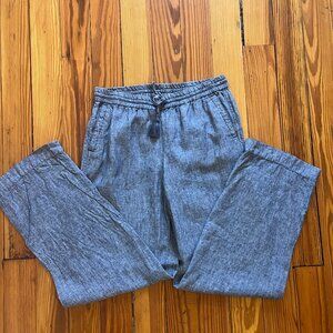 Talbots Pullon Denim/Linen Pants